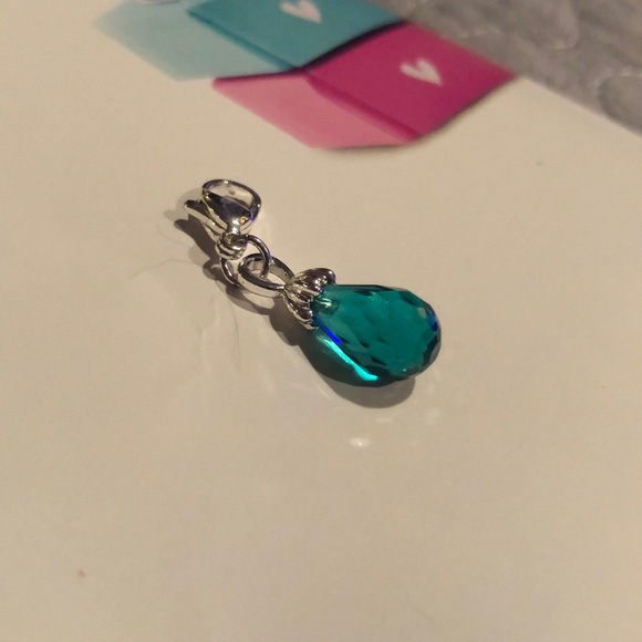 SOLD • 3/$15 🖤 Origami Owl 🖤 Turquoise Teardrop Crystal - Picture 2 of 9